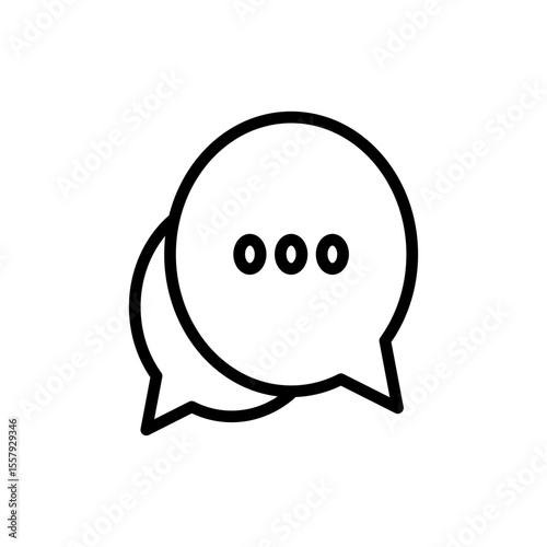 Chat icon symbol for apps and websites. speech bubble sign and symbol. comment icon. message