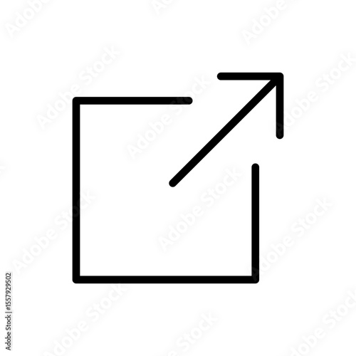 External link icon symbol for apps and websites. link sign and symbol. hyperlink symbol