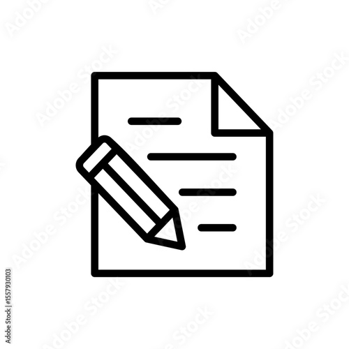 Note icon symbol for apps and websites. notepad sign and symbol