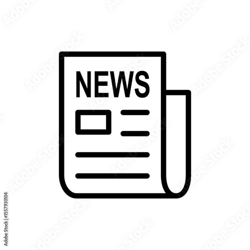 Newspaper icon symbol for apps and websites. news paper sign and symbol