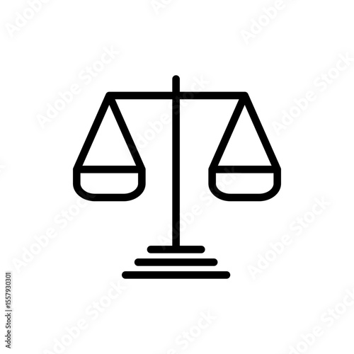 Scales icon symbol for apps and websites. Law scale icon. Justice sign and symbol