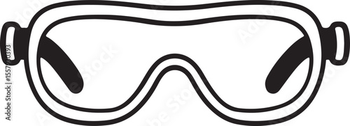 black and white goggles clip art preview