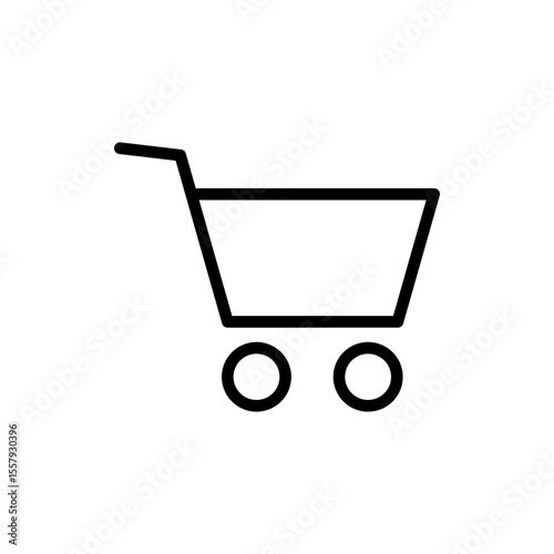 Shopping icon symbol for apps and websites. Shopping cart sign and symbol. Trolley icon