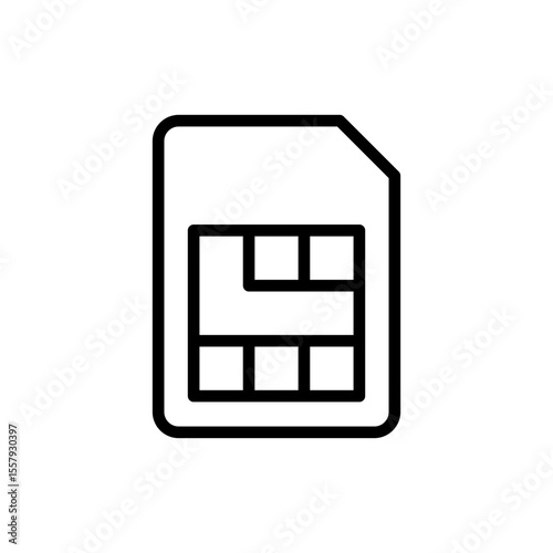 Sim card icon symbol for apps and websites. dual sim card sign and symbol