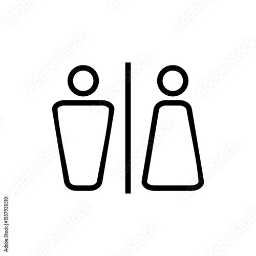 Toilet icon symbol for apps and websites. Girls and boys restrooms sign and symbol. bathroom sign. wc, lavatory