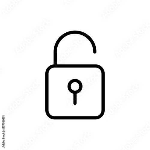 Unlock icon symbol for apps and websites. Unlock sign and symbol. unlocked padlock icon