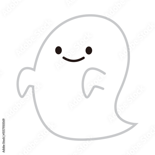 笑顔のおばけのイラスト