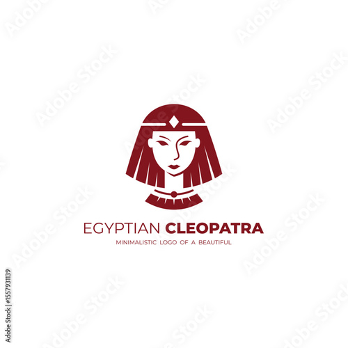 queen cleopatra logo and beautiful face, egyptian logos