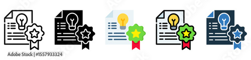 Patent icon multiple style 
