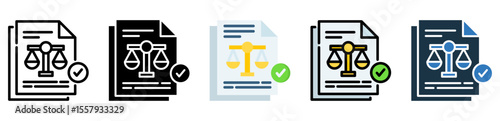 Legal Document icon multiple style 