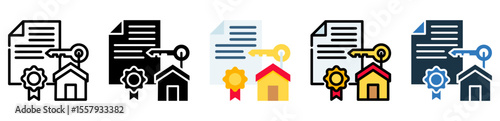 Title Deed icon multiple style 
