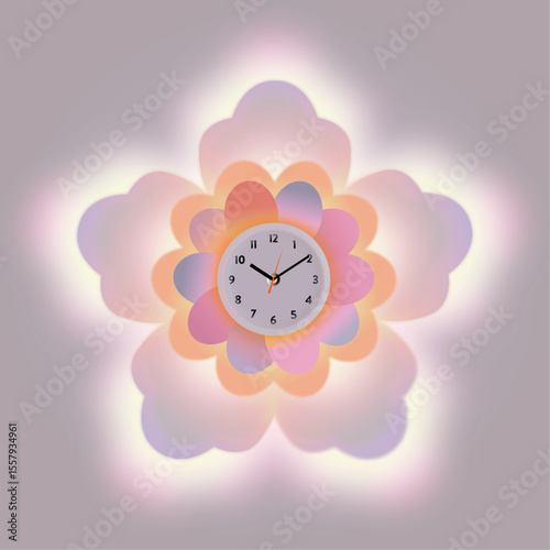 The petals add a natural, soft beauty that enhances the romantic, soft tone of the design. The fusion of colors creates a shimmering effect that exudes warmth and vibrancy.