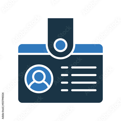 Id Card mixed color icon