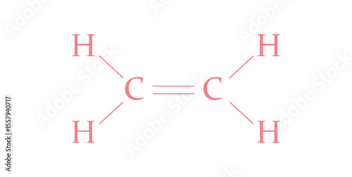 Ethylene Molecule Diagram. Molecule Ethene.