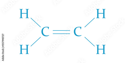 Ethylene Molecule Diagram. Molecule Ethene.