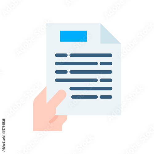 Documents flat color icon