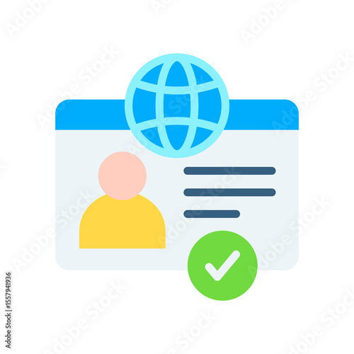 Visa flat color icon