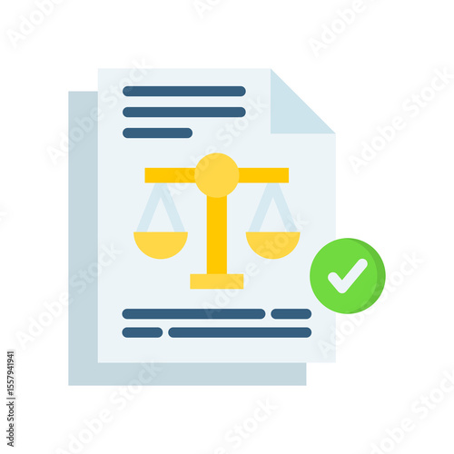 Legal Document flat color icon