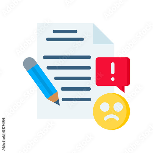 Complaint flat color icon