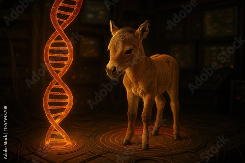 Genetically modified baby mule – Use for animal science, hybrid research, or genetics
