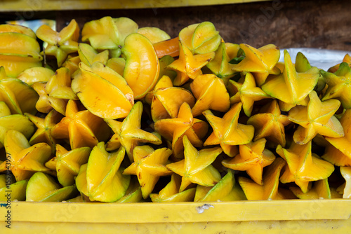 Star fruit for sale. Mexico, Nayarit State, Bucerias.