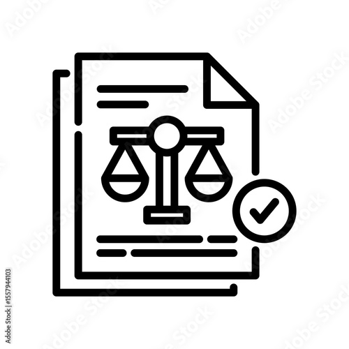 Legal Document line icon