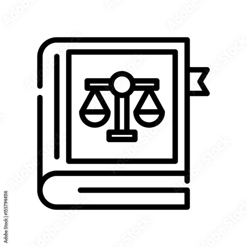Law Book line icon