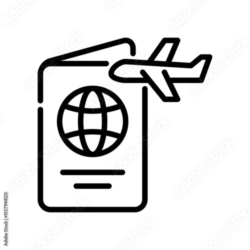 Passport line icon