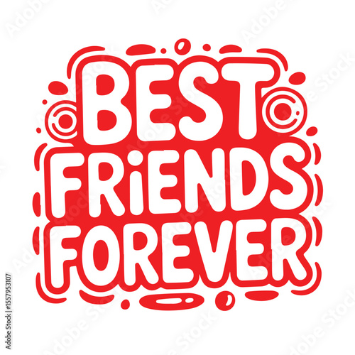 Joyful friends celebrating together with colorful graphics