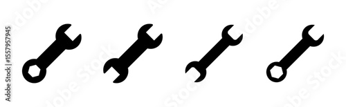 Wrench icon set. repair icon vector. tools icon vector