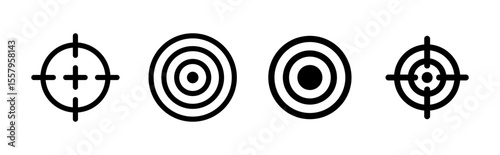Target icon set. goal icon vector. target marketing icon vector