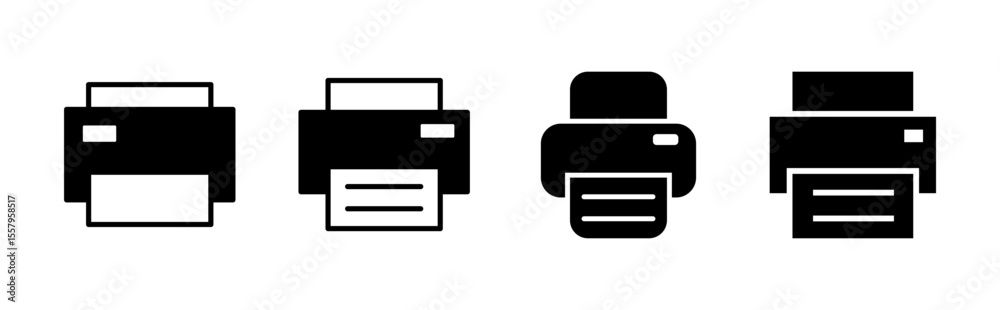 Print icon set. printer icon vector.