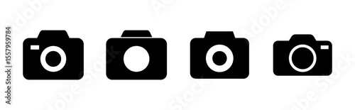 Camera icon set. photo camera icon. camera photography icon.