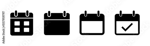 Calendar icon set. Calender symbol. calendar vector icon