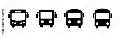 Bus icon set. bus vector icon