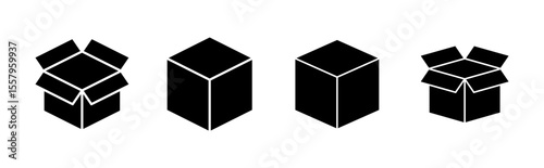 Box icon set. box vector icon, package, parcel