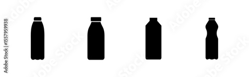 Bottle icon set. bottle vector icon