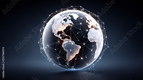 Aerial data visualization how global connectivity changes communication in the digital age