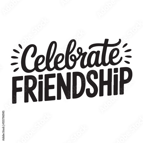 Happy friendship day celebration with colorful abstract elements