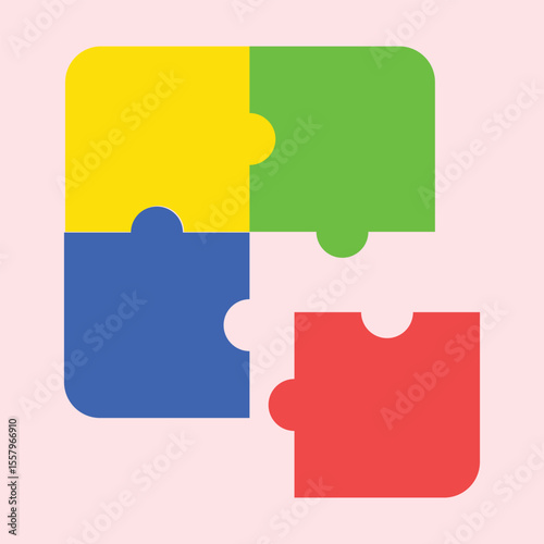 Colorful jigsaw puzzle pieces. Illustration of colorful puzzle pieces that complement each other. colorful rainbow puzzle piece