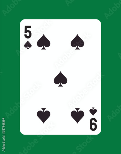 Playing card with mixed numbers design. Vector illustration