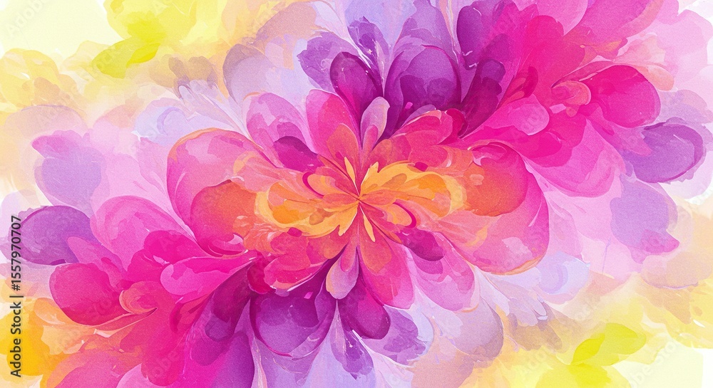 Obraz premium Vibrant floral design with soft color blends.