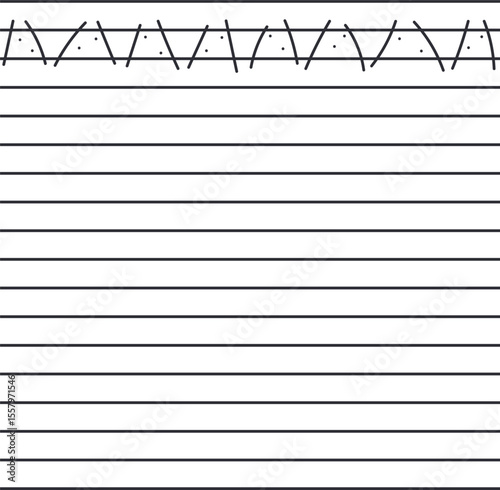 Striped texture with horizontal direction and dots with shorter lines as a separate stripe.