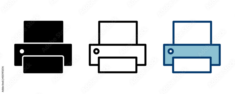 Printer icon vector isolated on white background. print icon. Fax vector icon.