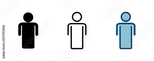 Man icon vector isolated on white background. male icon vector. human symbol