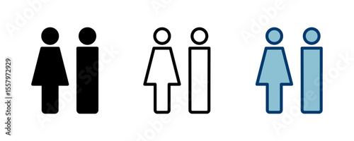 Man and woman icon vector isolated on white background. male and female symbol