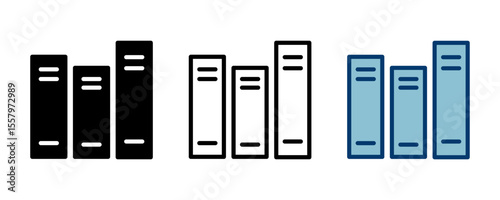 Library icon vector isolated on white background. Book icon vector