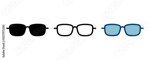 Glasses icon vector isolated on white background. Stylish Eyeglasses. Glasses vector. Optical concept