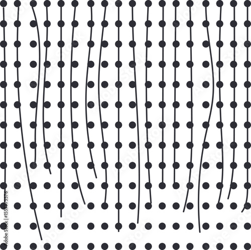 A texture in the form of rows of dots with vertical intersecting lines at the top.