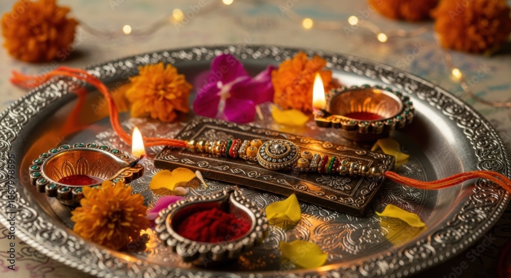 Naklejka premium Celebrating a Sibling Bond with Tradition and Warmth